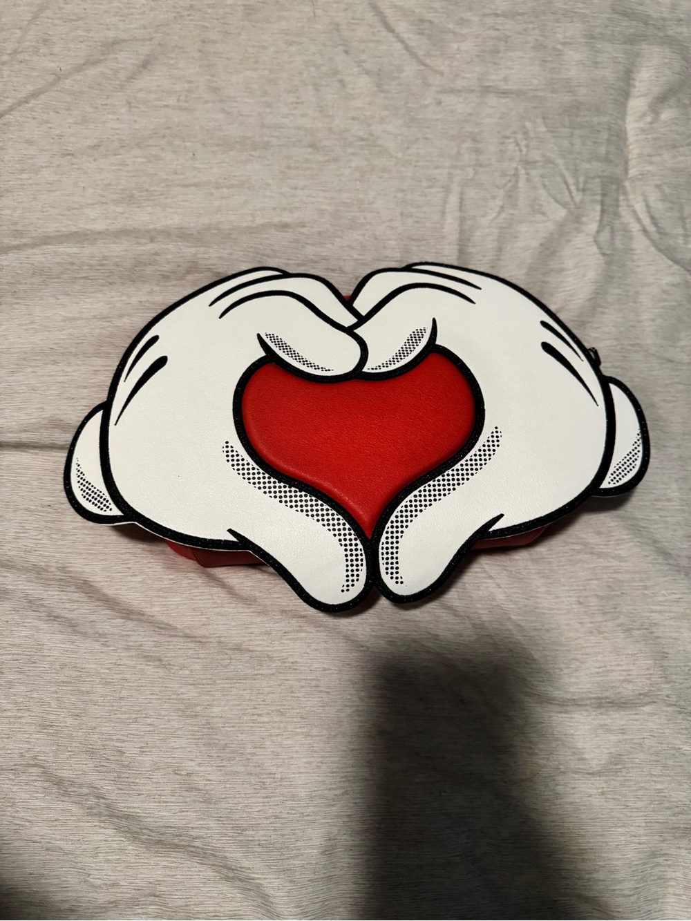 Loungefly Red Heart Mickey hands Crossbody Bag
